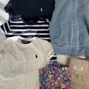 Polo by Ralph Lauren Kids' Navy and White Striped Tee